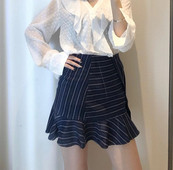 Fusta dama stilata in dungi - model croiat