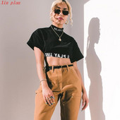 Női alkalmi rövid fekete blúz