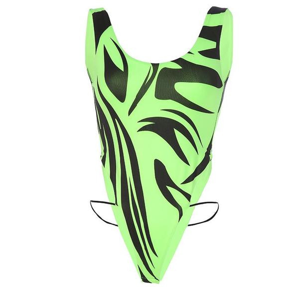 Body de dama modern de culoare verde