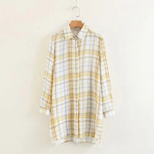 Női kockás ing - hosszú modell