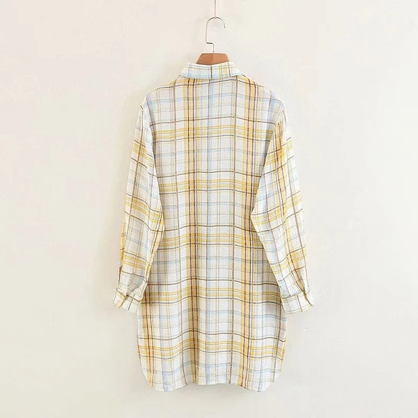 Női kockás ing - hosszú modell