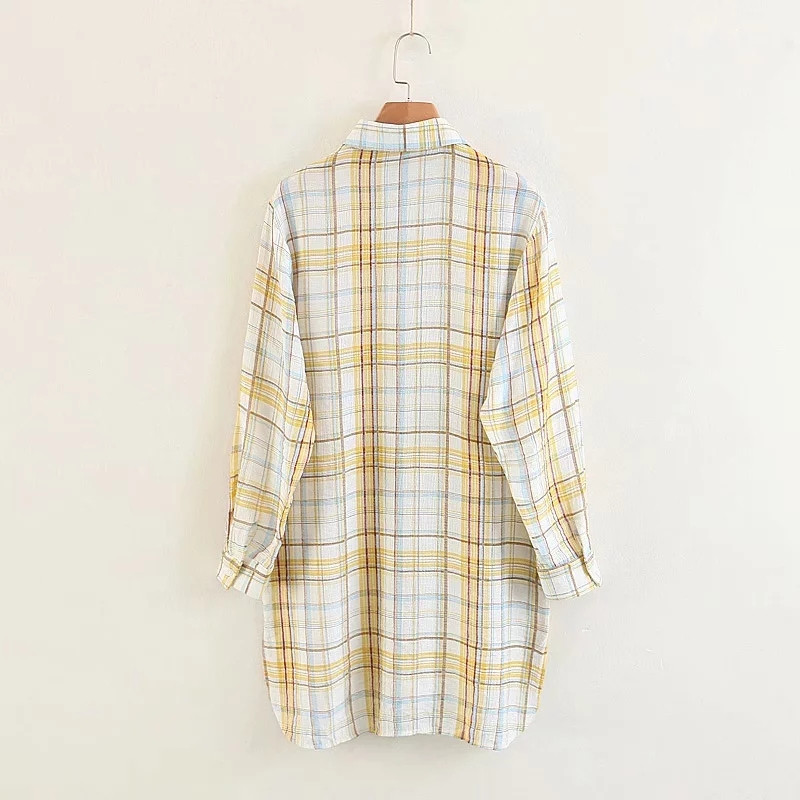 Női kockás ing - hosszú modell