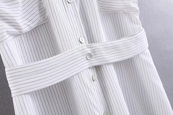 Rövid ujjú női ing - hosszú, fehér színű modell