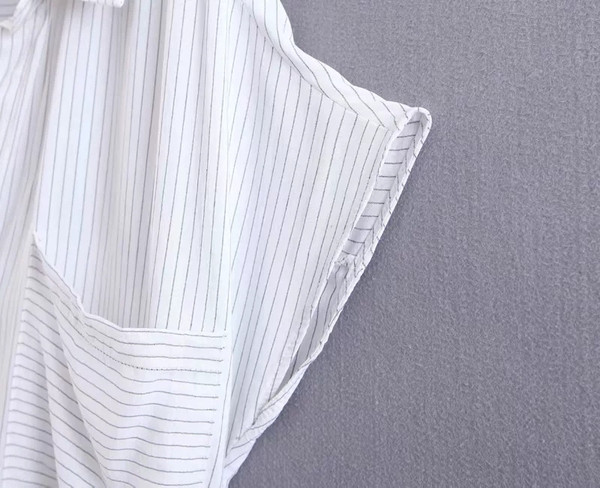 Rövid ujjú női ing - hosszú, fehér színű modell