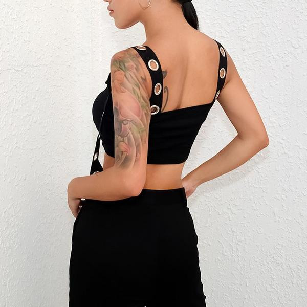 Női modern mellszobor fekete színben