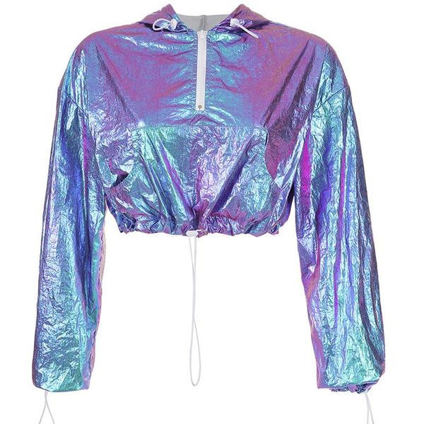 Női aktuális rövid blúz cipzárral