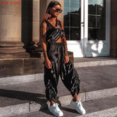 Pantaloni moderni de dama in negru - model lat