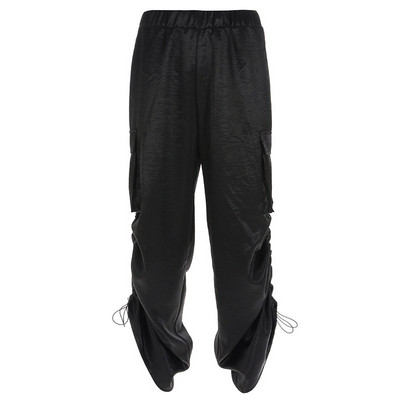 Pantaloni moderni de dama in negru - model lat