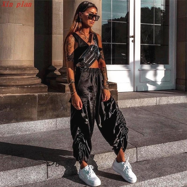 Pantaloni moderni de dama in negru - model lat