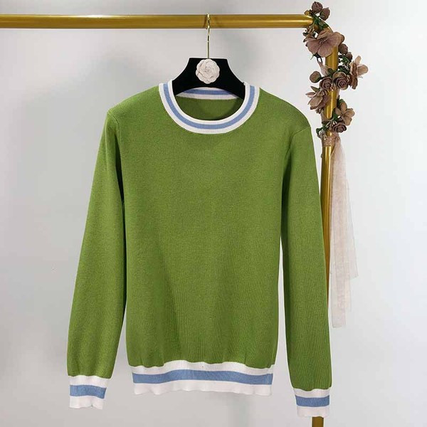 Női pulóver három színben, színes gumiszalaggal