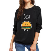 Bluză casual de damă cu mâneci lungi și aplicație în patru culori