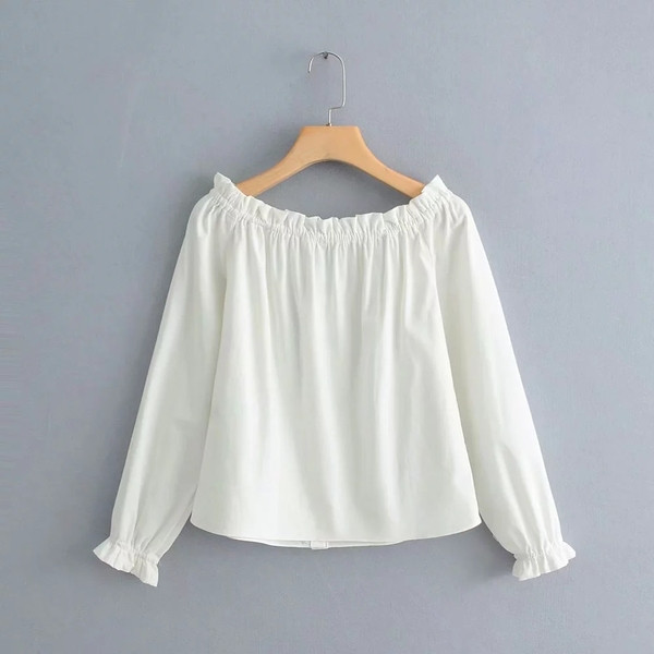 Bluza de dama cu nasturi alb