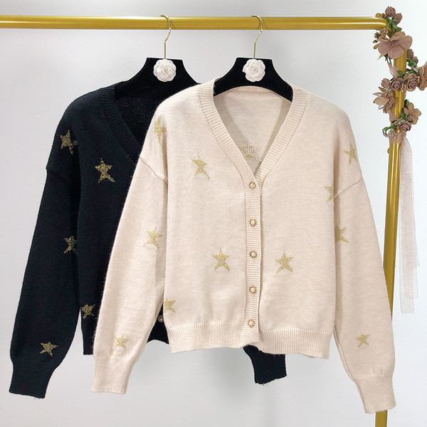 Cardigan dama cu aplicatie - stea