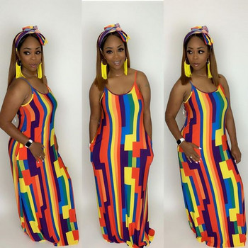 Rochie casual de dama colorata cu bretele si cravate subtiri