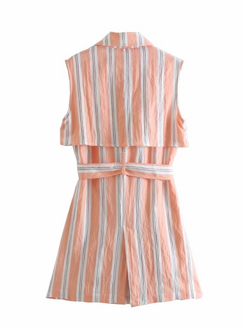 HIT Rochie modernă de damă în dungi cu decolteu în V în două culori