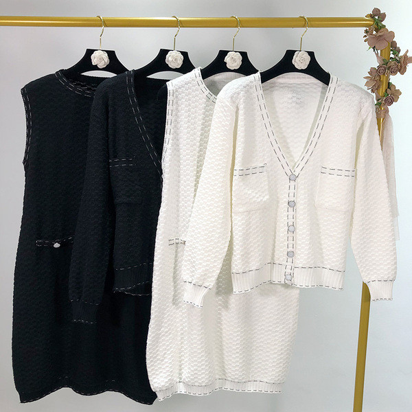 Női ruha és mellény szett - két színben