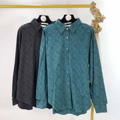 Női ing hosszú ujjal és klasszikus gallérral - két színben