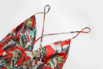 Rochie de dama cu bretele subtiri si model colorat