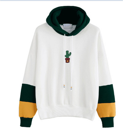 Hanorac zilnic de damă cu mâneci lungi și aplicație în mai multe culori