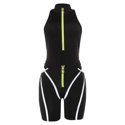 Salopeta sport scurta de dama de culoare neagra