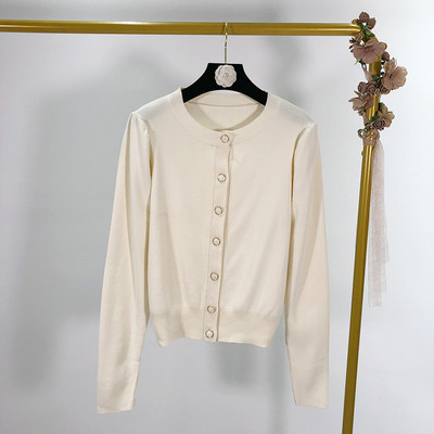 Cardigan dama din tricotat subtire cu nasturi - trei culori