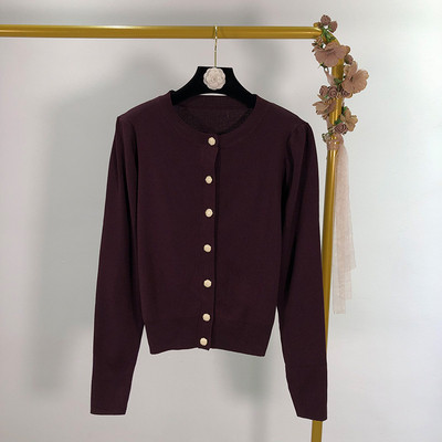 Cardigan dama din tricotat subtire cu nasturi - trei culori