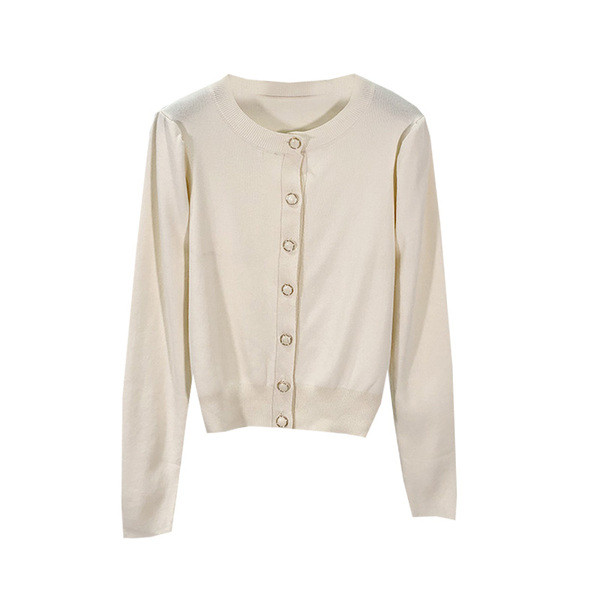 Cardigan dama din tricotat subtire cu nasturi - trei culori