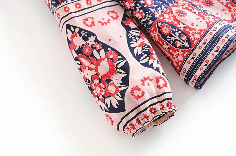 Virágos motívumú, hosszú ujjú női ing