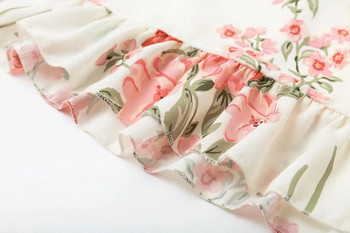 Virágmintás, vékony pántos női ruha