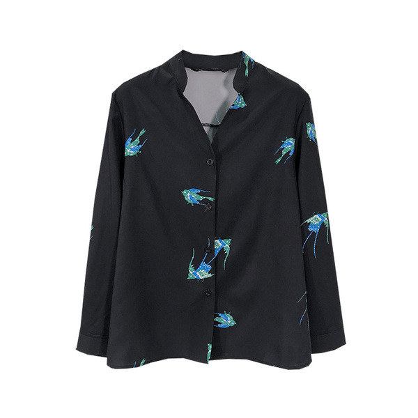 Fekete színű, mintás női ing