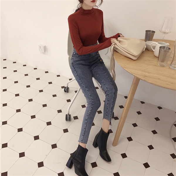 Női alkalmi Slim farmer két színben