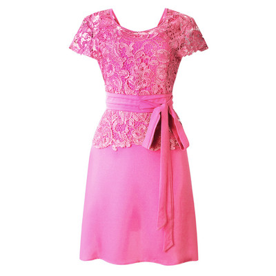 Rochie eleganta de dama cu dantela si maneci scurte in trei culori