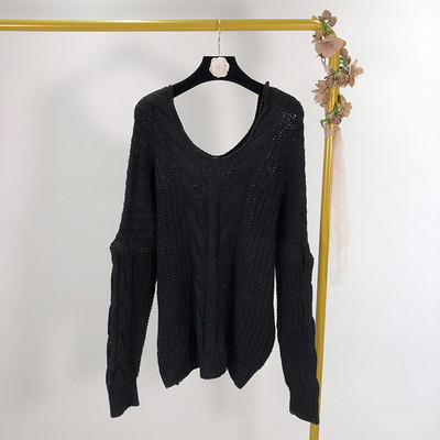 Pulover casual dama cu decolteu in V