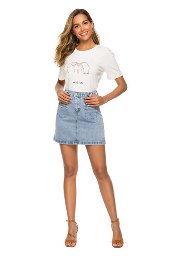 Női modern rövid farmerszoknya