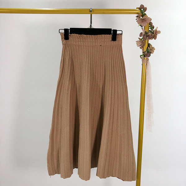 Női kötött rakott szoknya - két színben