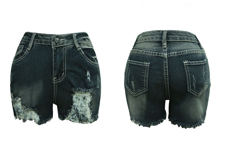 Pantaloni scurți casual de damă cu motive rupte