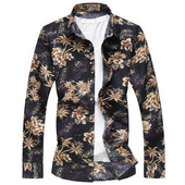 Alkalmi férfi ing virágmintával, két színben 7XL-ig