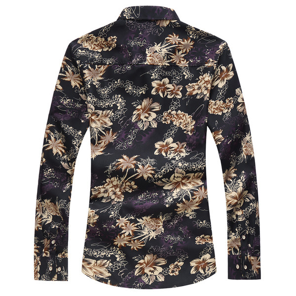 Alkalmi férfi ing virágmintával, két színben 7XL-ig