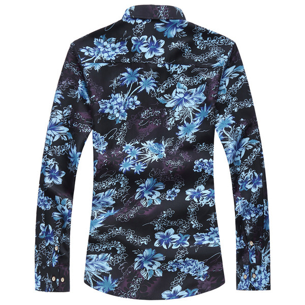 Alkalmi férfi ing virágmintával, két színben 7XL-ig