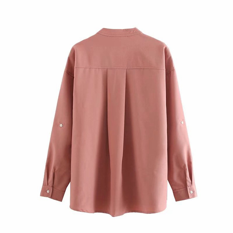 Cămașă casual de damă cu buzunare și nasturi