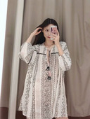 Hosszú, hétköznapi sifon ruha nyakkendővel