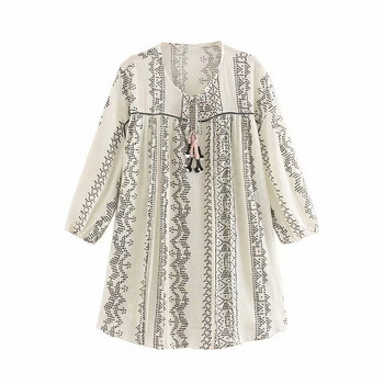 Hosszú, hétköznapi sifon ruha nyakkendővel