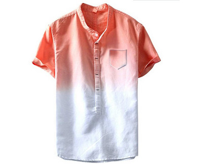 Cămașă casual bărbătească cu mâneci scurte și buzunar în patru culori