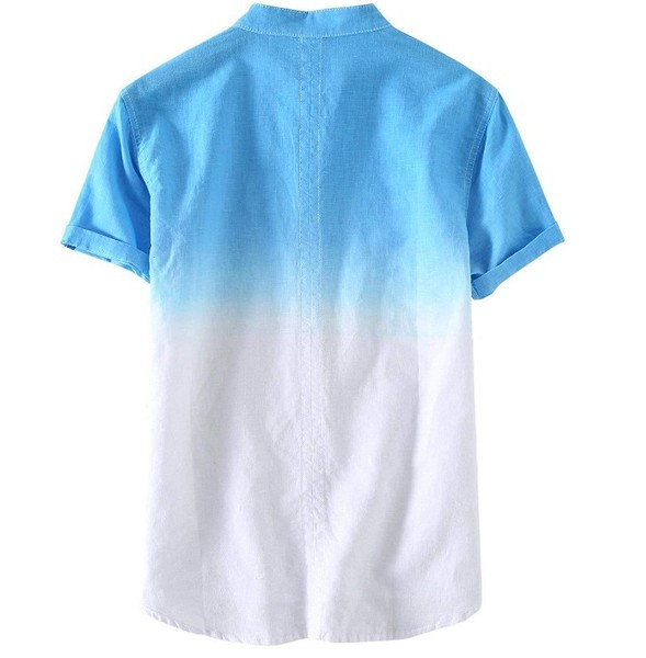 Cămașă casual bărbătească cu mâneci scurte și buzunar în patru culori