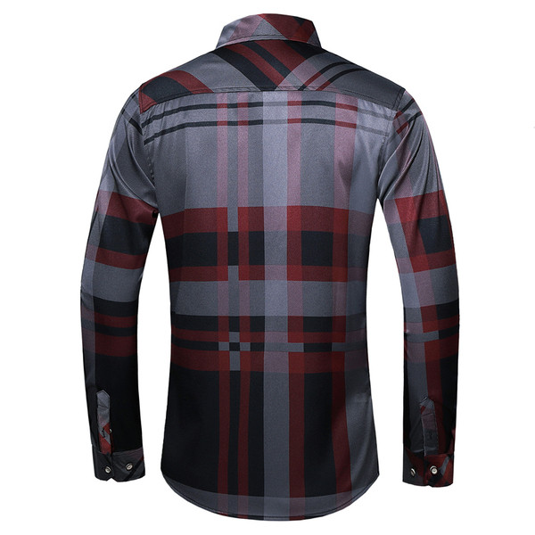 Cămașă modernă pentru bărbați cu mâneci lungi și guler clasic în două culori