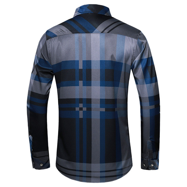 Cămașă modernă pentru bărbați cu mâneci lungi și guler clasic în două culori