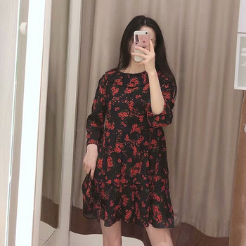 Rövid női ruha - szabású virágmintás modell