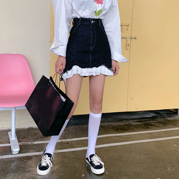 Női modern rövid szoknya fekete színben