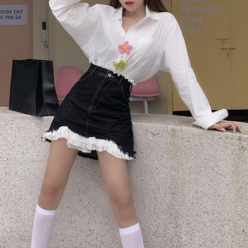 Női modern rövid szoknya fekete színben