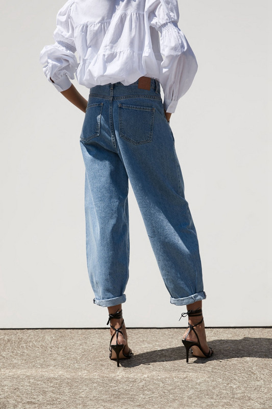 Blugi lungi de dama de culoare albastra - talie standard